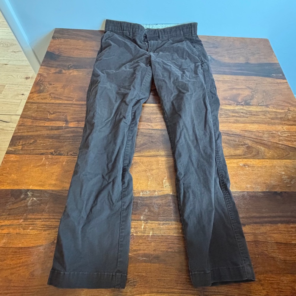 Cremieux Soho Slim‎ Chino Pants Mens 33x32 Dark Brown Comfort Stretch Trousers